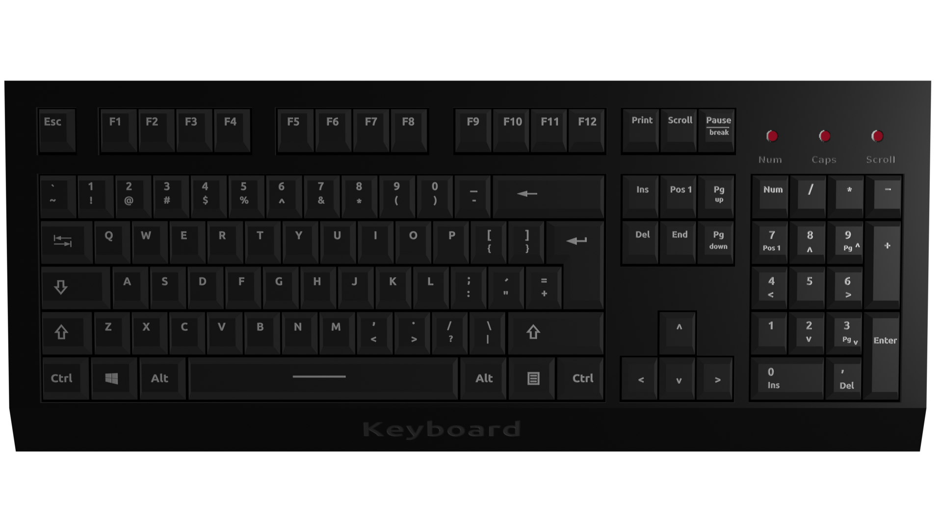 Simple Keyboard (Low Poly) preview image 2